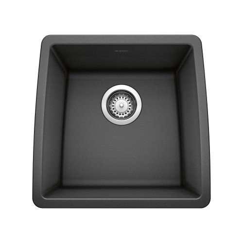17-In X 17.5-In Single-Basin Granite Undermount Residential Kitchen Sink in Anthracite