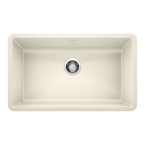 32" Super Single Bowl Kitchen Sink in Biscuit
