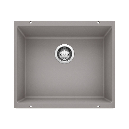 18.11-In X 20.87-In Single-Basin Granite Undermount Residential Kitchen Sink in Metallic Gray
