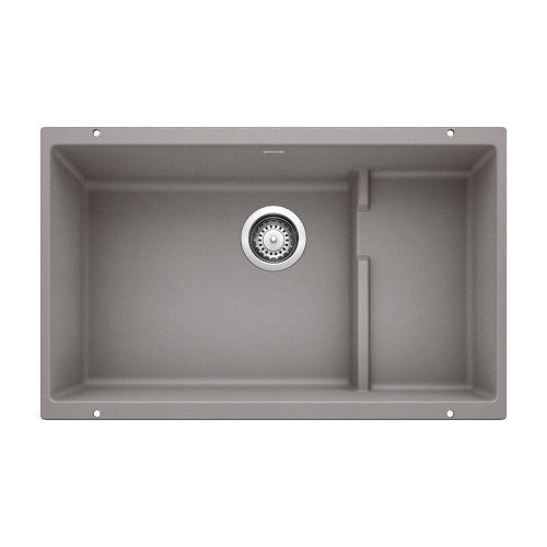 18.125-In X 28.75-In Single-Basin Granite Undermount Residential Kitchen Sink in Metallic Gray