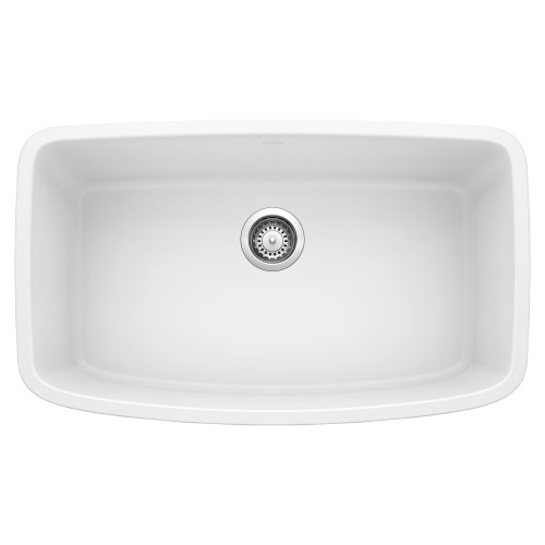 19-In X 32-In Single-Basin Granite Undermount Residential Kitchen Sink in White