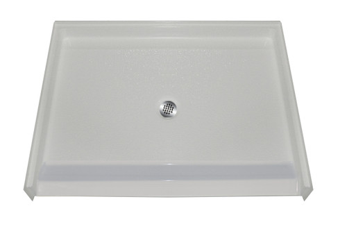 48in x 36in Rectangular Alcove AcrylX Shower Base with Center Drain and EasyStep Threshold, in White 48in x 36in Rectangular Alcove AcrylX Shower Base with Center Drain and EasyStep Threshold, in White