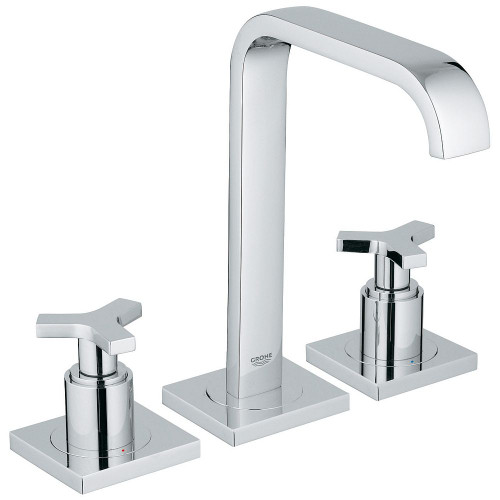 2014800A Allure 8" Widespread Two-Handle M-Size Bathroom Faucet with Spoke Handle in StarLight Chrome