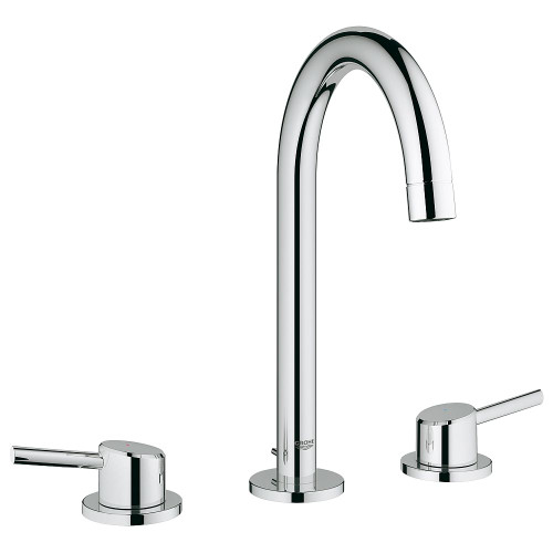 2021700A Concetto 8" Widespread Two-Handle L-Size Bathroom Faucet in StarLight Chrome
