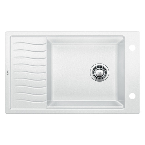 19.6875-In X 30.6875-In Single-Basin Granite Drop-In Or Undermount 2-Hole Residential Kitchen Sink With Drainboard in White 19.6875-In X 30.6875-In Single-Basin Granite Drop-In Or Undermount 2-Hole Residential Kitchen Sink With Drainboard in White