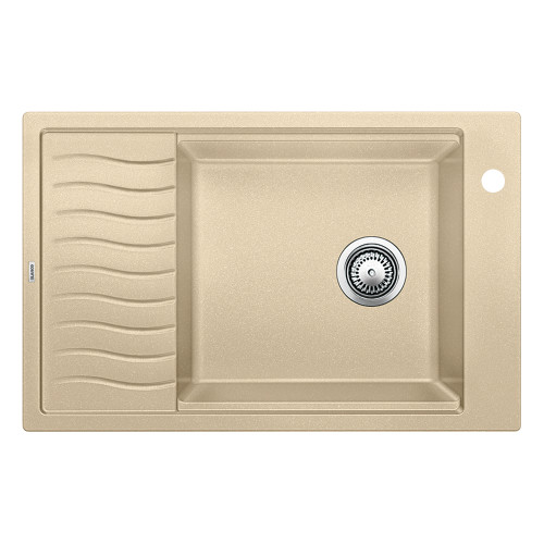 19.6875-In X 30.6875-In Single-Basin Granite Drop-In Or Undermount 1-Hole Residential Kitchen Sink With Drainboard in Biscotti