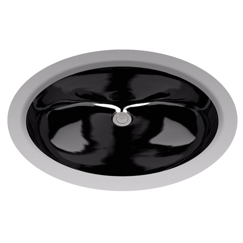LT597#51 19-in Undermount Bathroom Sink with Overflow in Ebony