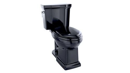 1.28 GPF Two-Piece Elongated Toilet in Ebony