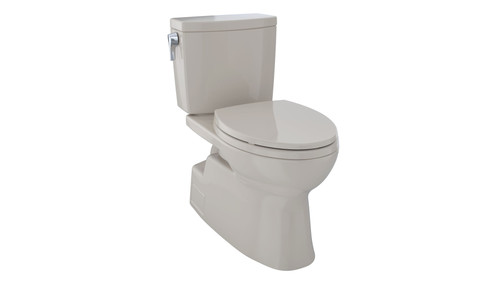 1.0 GPF Two-Piece Elongated Toilet with Single Flush in Bone