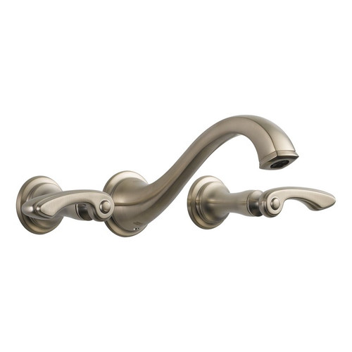 65885LF-BNLHP Less Handles Wall Mount Lavatory Faucet in Brushed Nickel