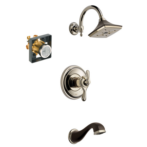 Tub/Shower Trim Kit in Polished Nickel/Cocoa Bronze
