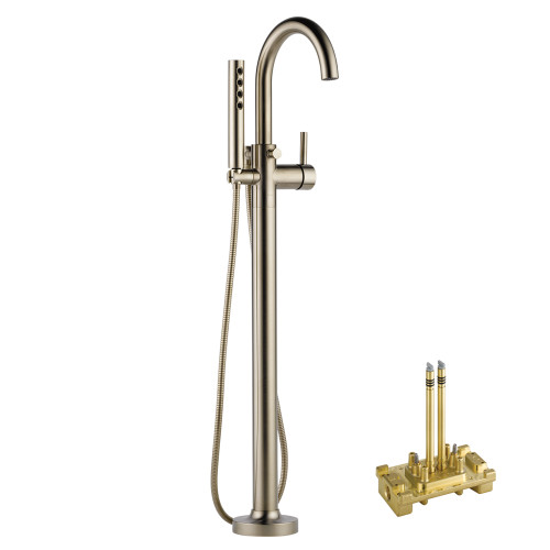 KT70175-R-BN Single Handle Freestanding Tub Filler Trim Kit in Brushed Nickel