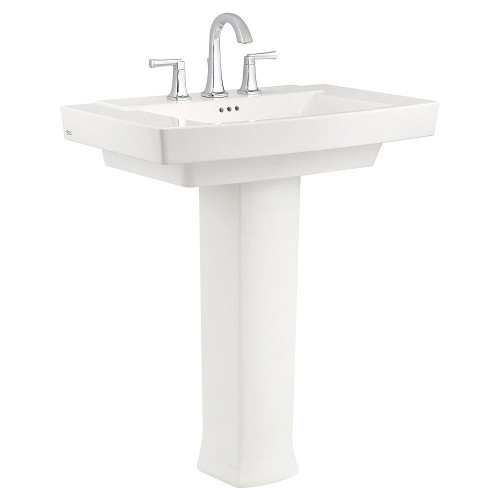 Townsend Pedestal Bathroom Sink with 4" Centers in White