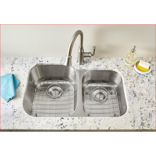 31.5" Double Basin Kitchen Sink for Undermount Installations with Drains in Stainless Steel