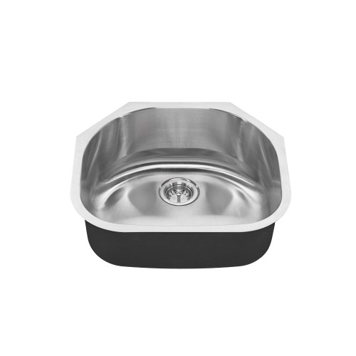 23.19" Single Basin Kitchen Sink for Undermount Installations with Drain in Stainless Steel 23.19" Single Basin Kitchen Sink for Undermount Installations with Drain in Stainless Steel