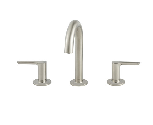 Widespread Faucet with SC Drain and Knob Handles in Brushed Nickel