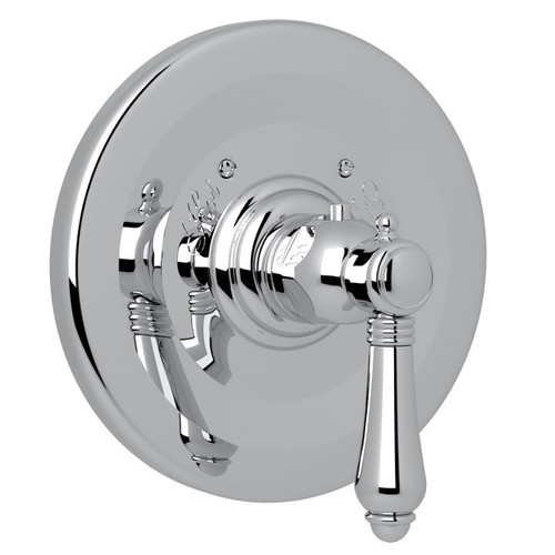 Rohl A4914LMAPC Trim Plate without Volume Control with Metal Lever Handle, Polished Chrome