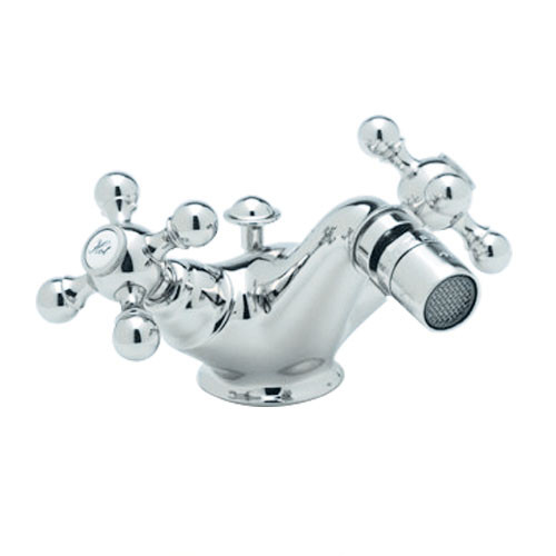 Widespread Bidet Faucet and Pop-Up Drain in Polished Chrome