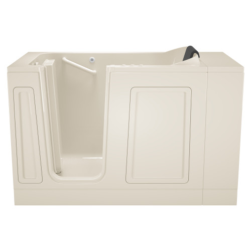 30-in. x 51-in. Walk-In Air Spa and Whirlpool Massage Bathtub with Left-Hand Drain in Linen