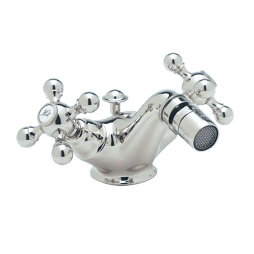 Widespread Bidet Faucet and Pop-Up Drain in Polished Nickel