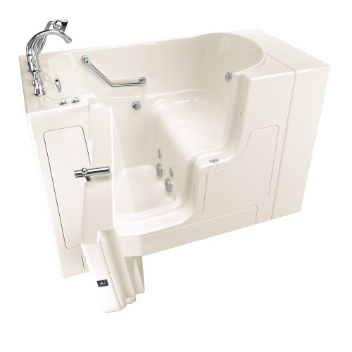 American Standard SS9OD5230LJ-BC-PC 30-in. x 52-in. Outward Opening Door Walk-In Jet Massage Bathtub with Tub Faucet in Linen