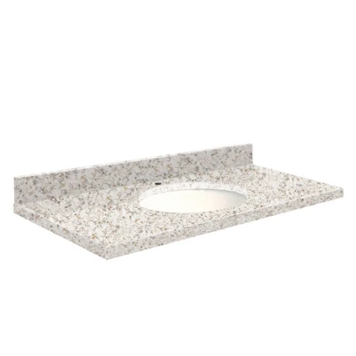 37-in x 22-in Bathroom Vanity Top with Eased Edge in Almond Delite