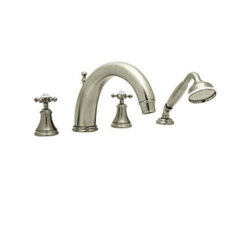 Rohl U.3649X-STN Deck Mount Tub Filler Faucet in Satin Nickel