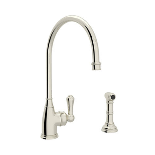 Rohl U.4702PN-2 Kitchen Faucet and Metal Lever Handle in Polished Nickel Rohl U.4702PN-2 Kitchen Faucet and Metal Lever Handle in Polished Nickel