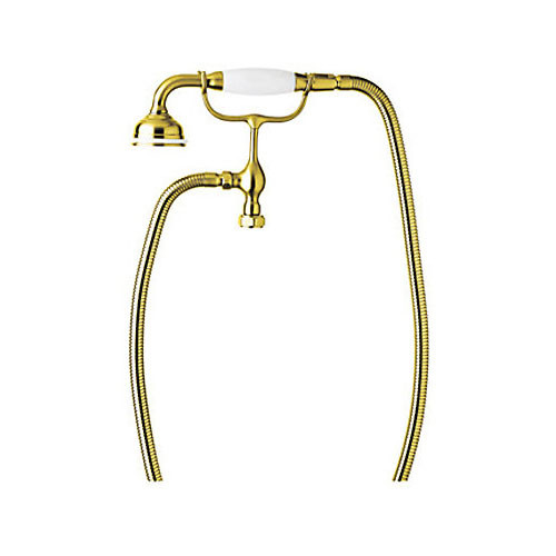 Tub Filler Hand Shower in English Gold