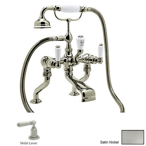 Rohl U.3500L/1-STN Deck Mount Exposed Tub Filler Faucet in Satin Nickel Rohl U.3500L/1-STN Deck Mount Exposed Tub Filler Faucet in Satin Nickel