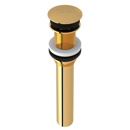 Non Slotted Touch Seal Dome Drain with 6-in Tailpiece in Italian Brass