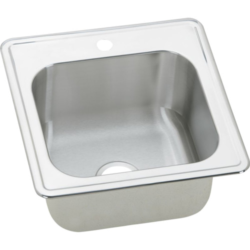 20" x 20" x 10-1/8" 20 Gauge Stainless Steel Single Bowl Drop-in Laundry Sink with 1 Faucet Hole in Brushed Satin 20" x 20" x 10-1/8" 20 Gauge Stainless Steel Single Bowl Drop-in Laundry Sink with 1 Faucet Hole in Brushed Satin
