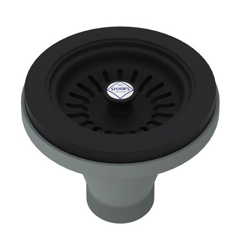 Manual Basket Strainer with Pull Knob without Remote Pop-Up in Matte Black Manual Basket Strainer with Pull Knob without Remote Pop-Up in Matte Black