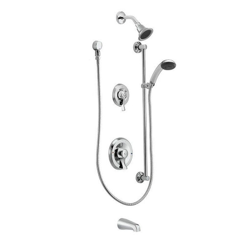 T8343 Bath and Shower Faucet with Posi-Temp Pressure Balanced Trim in Chrome