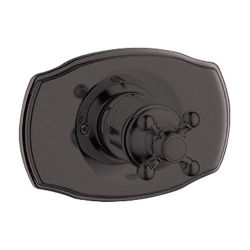 Pressure Balance Valve Trim with Cross Handle in Oil Rubbed Bronze