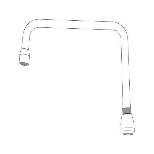 10in Double Bend Spout in Chrome