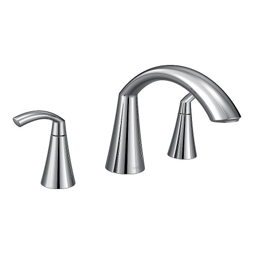 T373 Chrome Two-Handle Roman Tub Faucet
