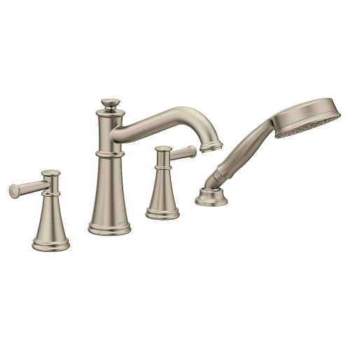 Moen T9024BN Brushed Nickel Two-Handle Roman Tub Faucet Includes Hand Shower Moen T9024BN Brushed Nickel Two-Handle Roman Tub Faucet Includes Hand Shower
