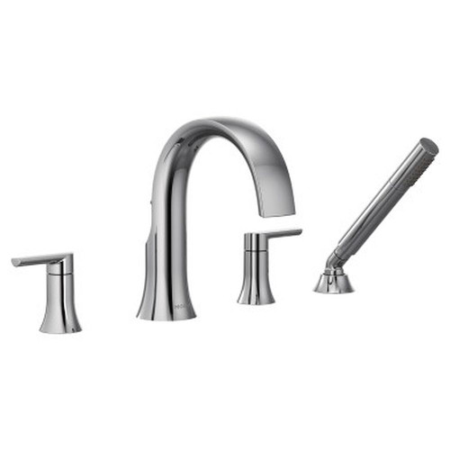 10-1/4" Two-Handle High Arc Roman Tub Faucet in Chrome