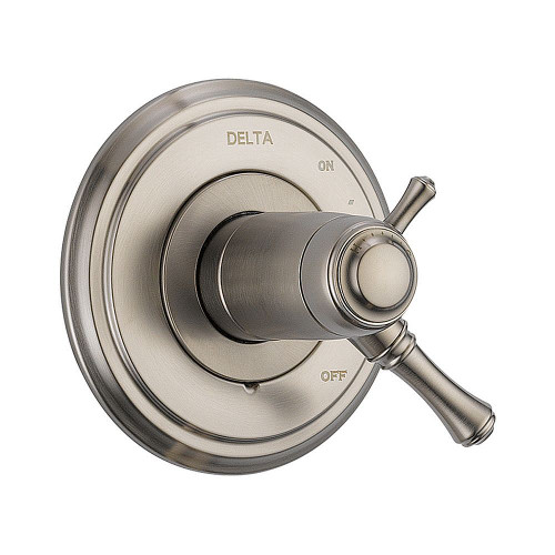 T17T097-SS Cassidy Dual Function Thermostatic Valve Trim with Integrated Volume Control Less Rough-in in Brilliance Stainless