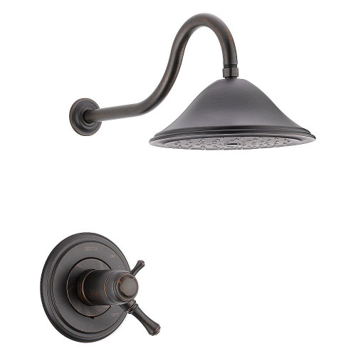 T17T297-RB Dual Function Pressure Balanced Shower Trim with Integrated Shower Trim Less Rough-in in Venetian Bronze