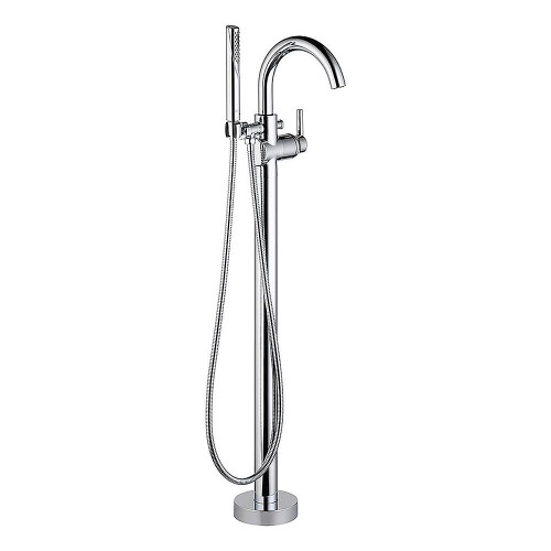 Floor Mounted L891Roman Tub Filler with Hand Shower in Polished Chrome Floor Mounted L891Roman Tub Filler with Hand Shower in Polished Chrome