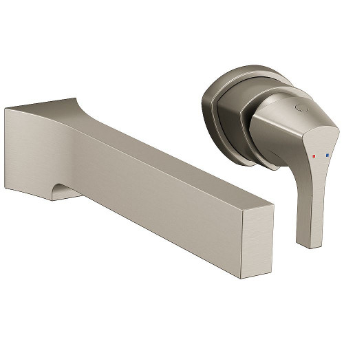 Single Handle Wall Mount Lavatory Faucet Trim in Stainless Finish, 1.2gpm Flow Rate