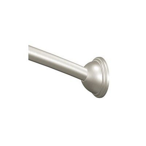 6ft Fixed-Length Curved Shower Rod in Brushed Nickel
