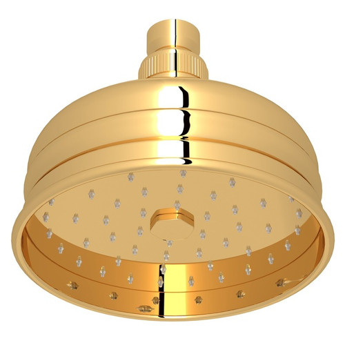 5" Bordano Rain Anti-Cal Showerhead in Italian Brass