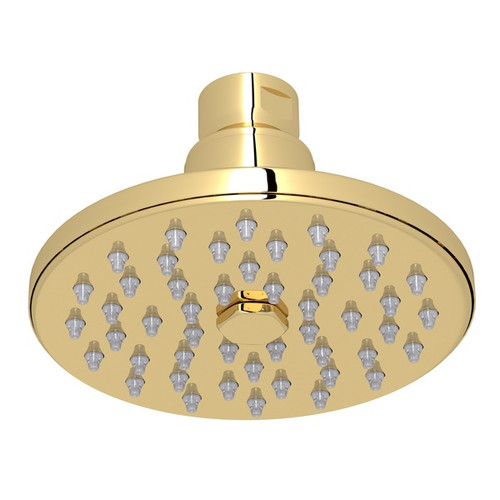 4" Rodello Circular Rain Showerhead in Unlacquered Brass
