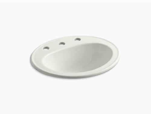 Kohler K-2196-8-NY Drop-In Bathroom Sink With 8in Widespread Faucet Holes in Dune Kohler K-2196-8-NY Drop-In Bathroom Sink With 8in Widespread Faucet Holes in Dune