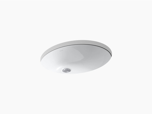 19in X 15in Under-Mount Bathroom Sink With Overflow And Clamp Assembly in White 19in X 15in Under-Mount Bathroom Sink With Overflow And Clamp Assembly in White