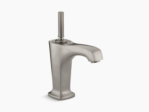 Single-Hole Bathroom Sink Faucet with 5-3/8in Spout and Lever Handle in Vibrant Brushed Nickel Single-Hole Bathroom Sink Faucet with 5-3/8in Spout and Lever Handle in Vibrant Brushed Nickel