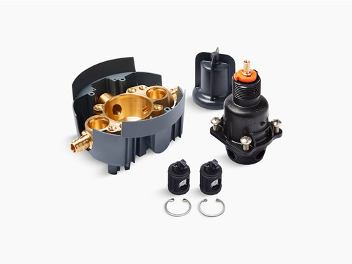 Pressure-Balancing Valve Body And Cartridge Kit With Service Stops And Pex Expansion Connections Pressure-Balancing Valve Body And Cartridge Kit With Service Stops And Pex Expansion Connections